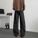 美式弯刀裤子男春夏宽松阔腿长裤垂感百搭直筒休闲长裤K9961-P48，男装休闲裤，电商A335