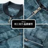 美式高街迷彩拉链夹克外套男宽松休闲工装棒球服潮Q5557-P68，男装夹克，星座610（原A335）