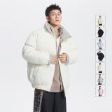 假两件棉衣男士冬季2025新款加厚面包服格子立领棉服MY2515-P85，男装棉衣，星座610（原A335）