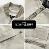 美式复古男士外套2025新款秋季休闲夹克立领男装大码Q5557-P68，男装夹克，星座610（原A335）