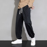 运动裤男士春季宽松休闲潮牌垂感抗皱阔腿青少年老爹裤Q2370-P40，女装休闲裤，星座610（原A335）