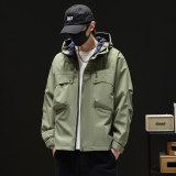 冲锋衣男可拆卸连帽工装防水防风夹克2025秋季新款外套Q5576-P75，男装夹克，星座610（原A335）