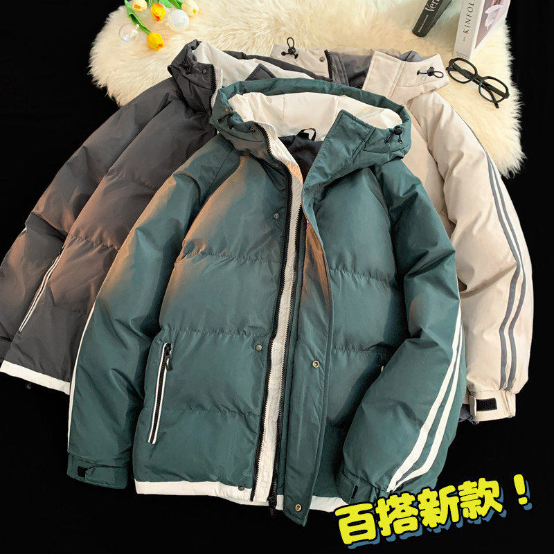 三防面料 加厚外套男工装潮牌衣服冬装新款宽松连帽短款M5811-P70图片