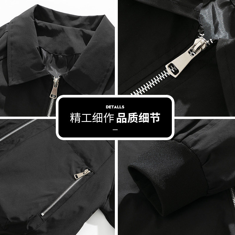 夹克男2025秋季潮牌美式宽松翻领休闲工装外套上衣Q5565-P70,男装夹克,星座610（原A335）