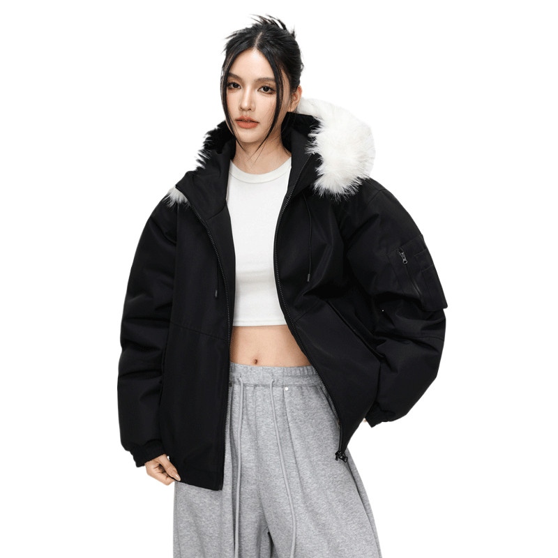 美式潮牌座山雕毛领羽绒棉服男款秋冬情侣棉衣外套MY2525-P100,男装棉衣,星座610（原A335）