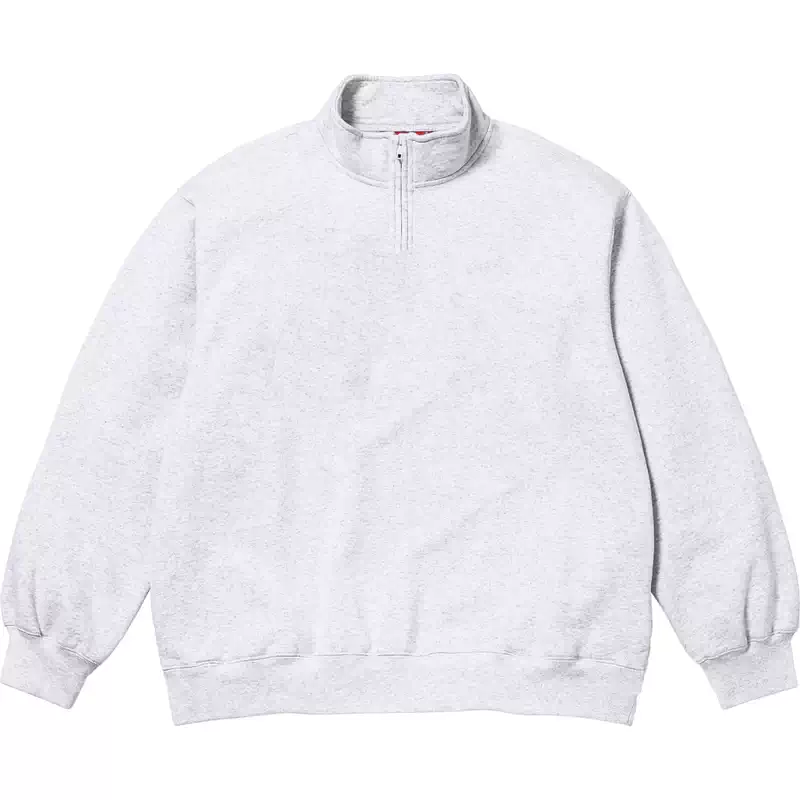 CREST APPLIQUÉ HALF ZIP PULLOVER 半拉链卫衣立领 黑 浅灰 宝蓝 天蓝 S M L XL