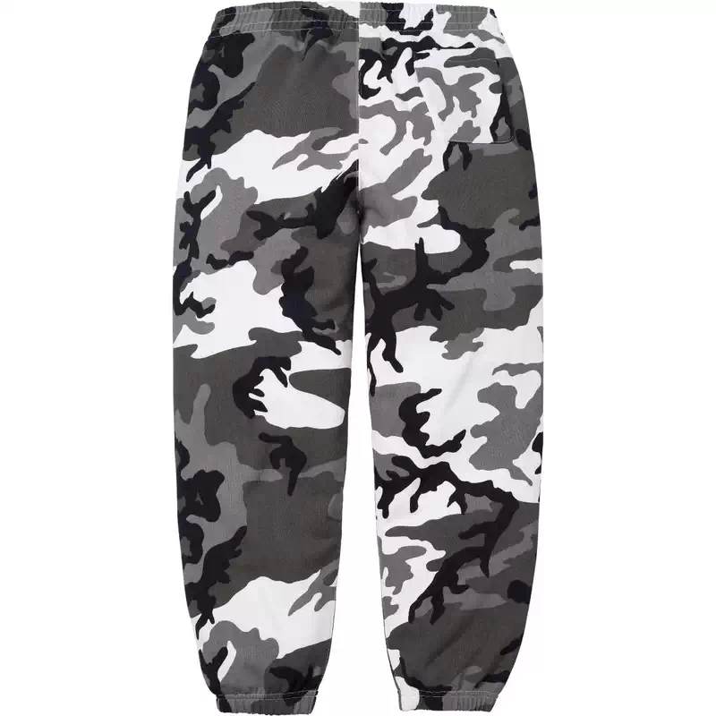 26SS Satin Applique Sweatpant 大logo迷彩卫裤 灰迷彩，军绿迷彩 S M L XL