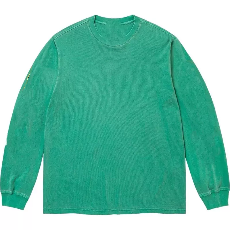 SS26 Cracked Sleeve L/S Top 双臂彩色印花字母宽松长袖T恤 男女同款