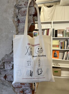 新品0fr. Éditions 插画手绘薄透款单肩周边棉布袋帆布包