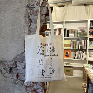 新品0fr. Éditions 插画手绘薄透款单肩周边棉布袋帆布包
