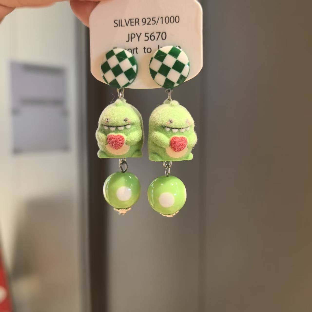 沐琪原创卡通可爱小恐龙植绒耳环女新款小众设计趣味耳钉耳夹,饰品/流行首饰/时尚饰品新,耳环,淘宝优惠券,粉丝福利购,淘宝优惠卷