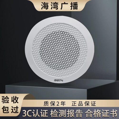 海湾喇叭明装GST-XDM-HQ暗装XD5-4C壁挂广播BG5-2A消防音箱HY6251