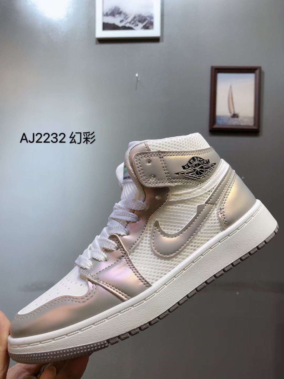 High top shoes new mesh breathable Korean flat bottom casual shoes versatile sports board shoes fashionable women's shoes