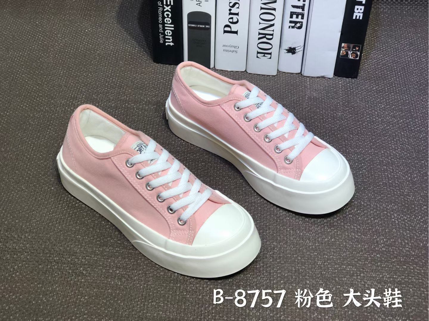 帆布小白鞋女新款吳磊古力娜扎網紅明星同款增高厚底系帶