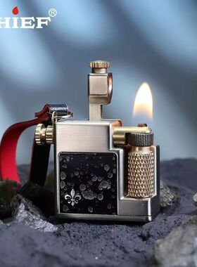 CHIEF首领煤油打火机个性定制 国潮迷你挂件便携侧滑轮刻字礼品潮
