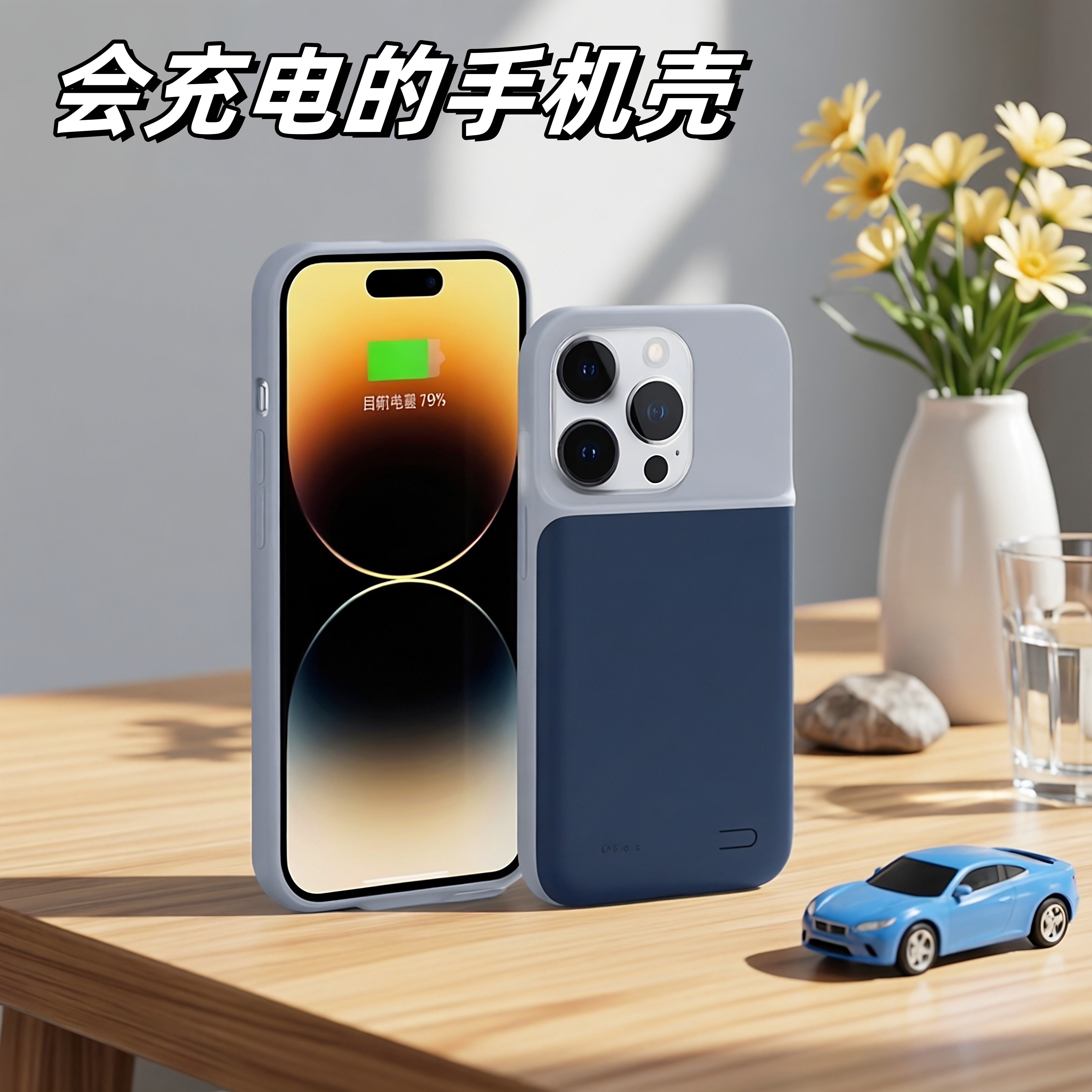 适用苹果12背夹式电池13无线充电宝11电池14电源器15背夹16充电器