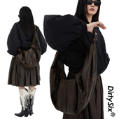 DirtySix 原创 Whiplash 爆裂饺子包 oversize皱巴巴布袋斜挎包