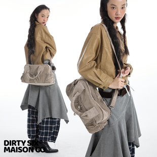 DirtySix 2025AW 原创 BOHO 废土嬉皮士 灯芯绒 大容量手提斜挎包