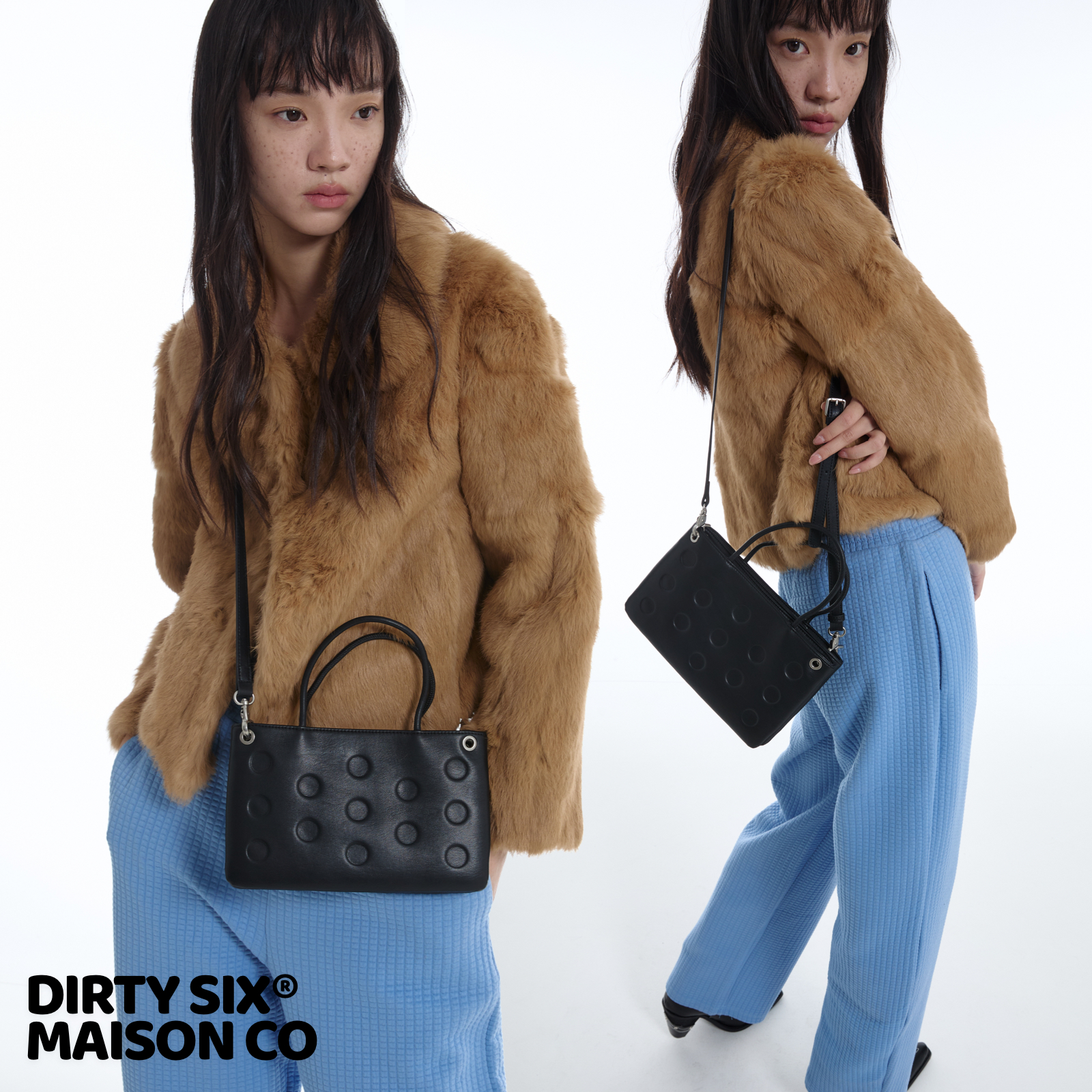 DirtySix原创千禧波点牛皮方包