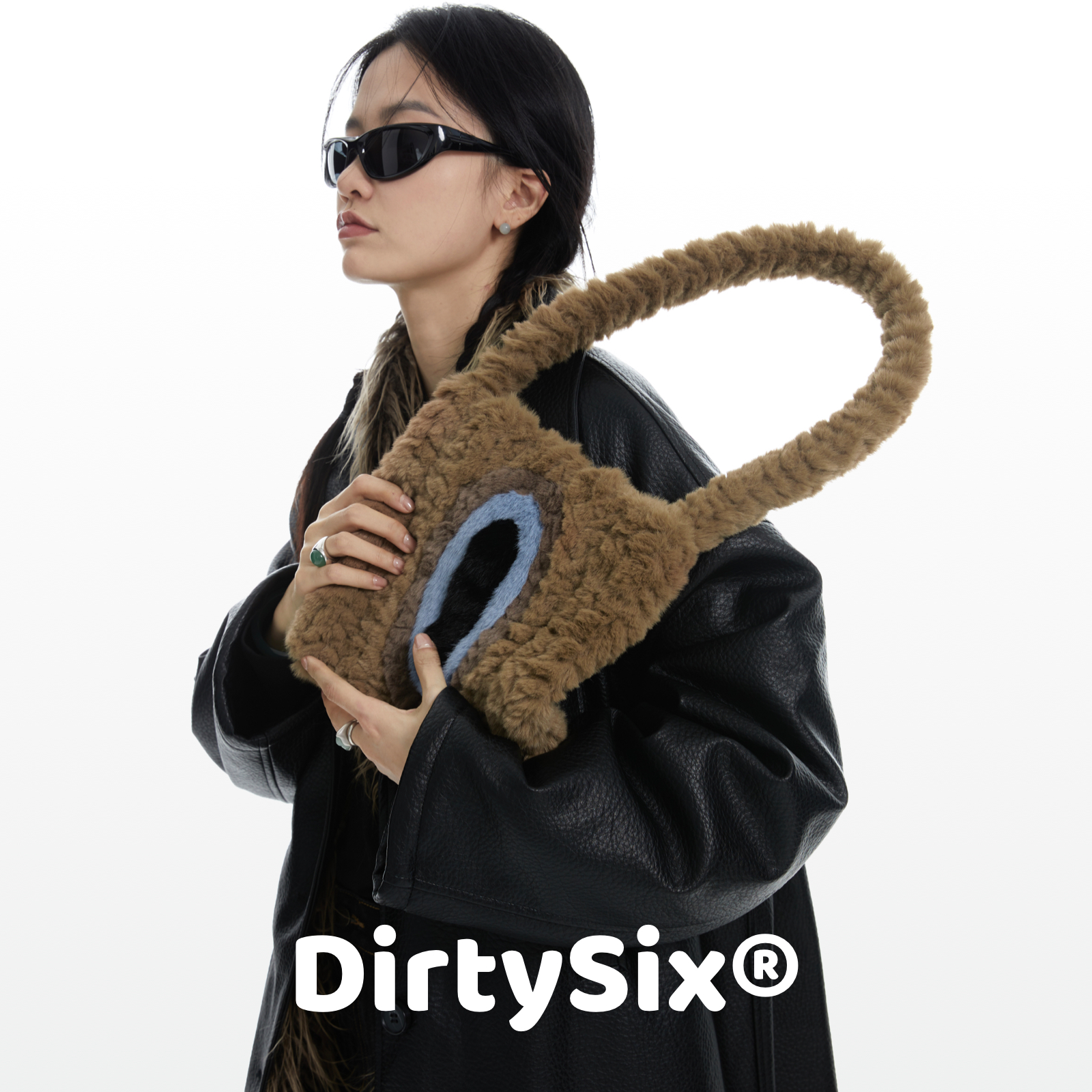 DirtySix 原创 波波包 2色 柔软环保毛绒小包
