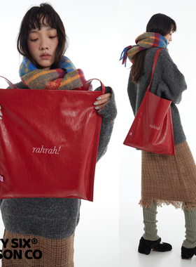 DirtySix “rahrah!”袋袋 5色 撞色绣线 原创大容量软皮托特包