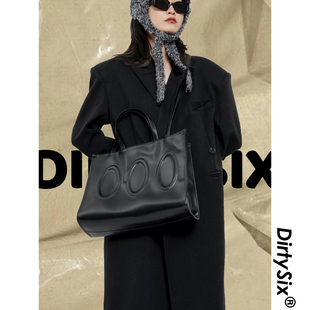 牛皮购物袋 DirtySix 大号 OOSS 手提单肩斜挎包 原创