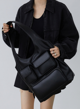 DirtySix /原创 皮耶袋袋 多口袋机车包 重工牛皮单肩包