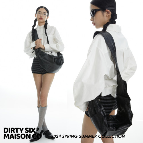 DirtySix原创查查牛角宽肩带包
