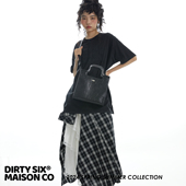 DirtySix 手提斜挎方包 复古褶皱牛皮 原创 Uma乌玛小号杀手包