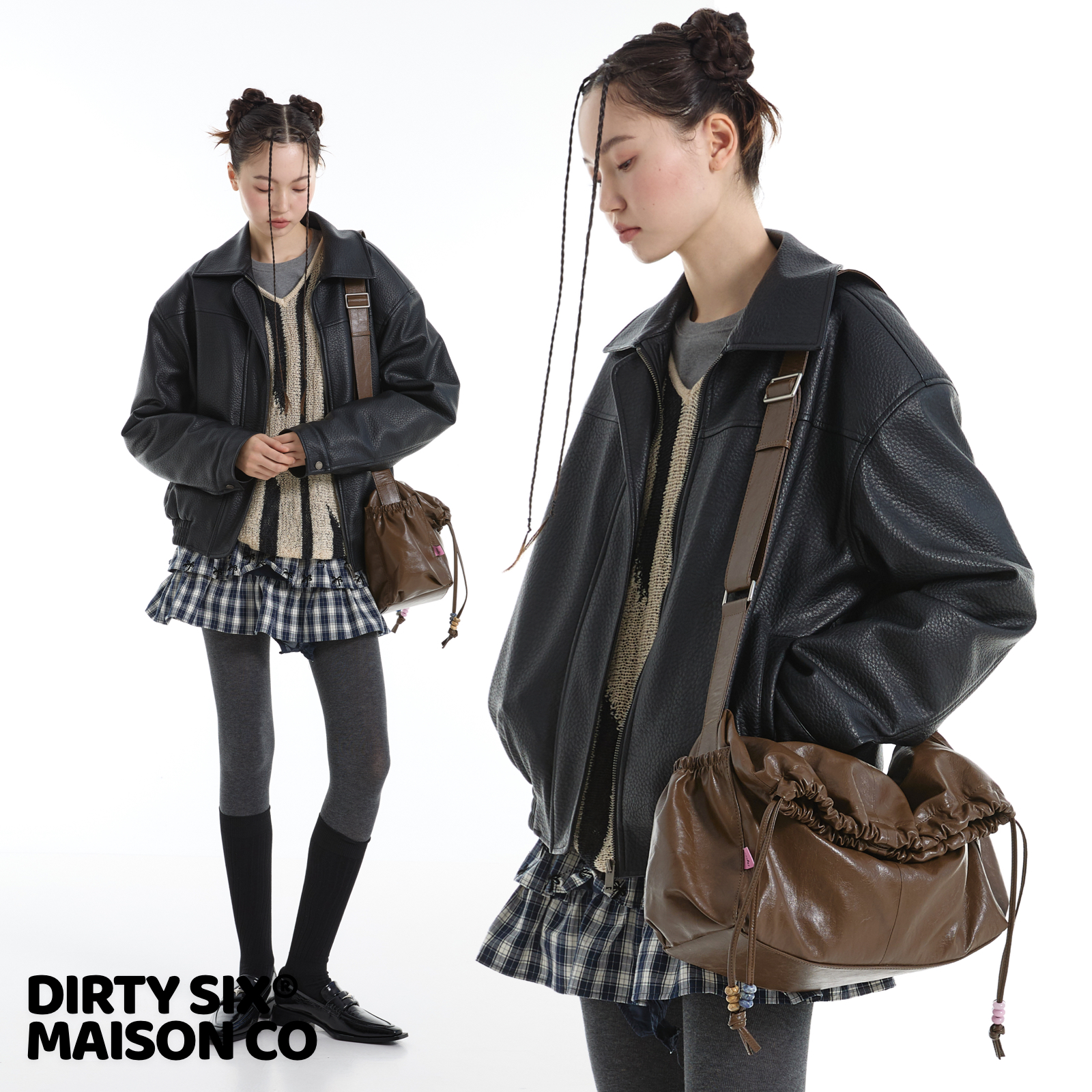 DirtySix原创叠叠包软软斜挎包