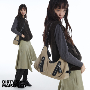 DirtySix 原创 贝拉斯拉夫 磨砂皮 机车hobo 单肩斜挎包