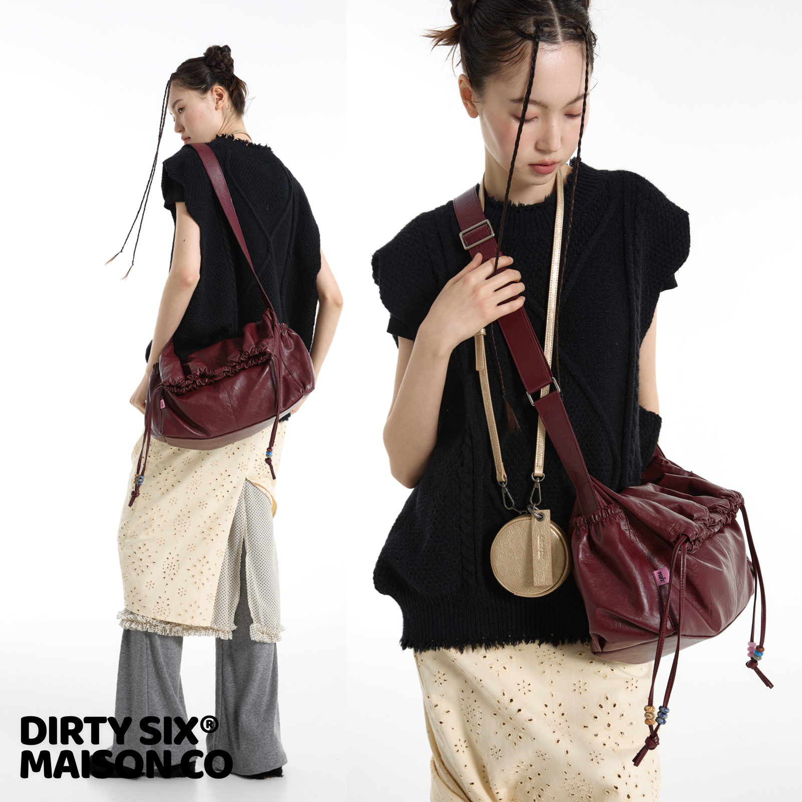 DirtySix原创叠叠包软软斜挎包