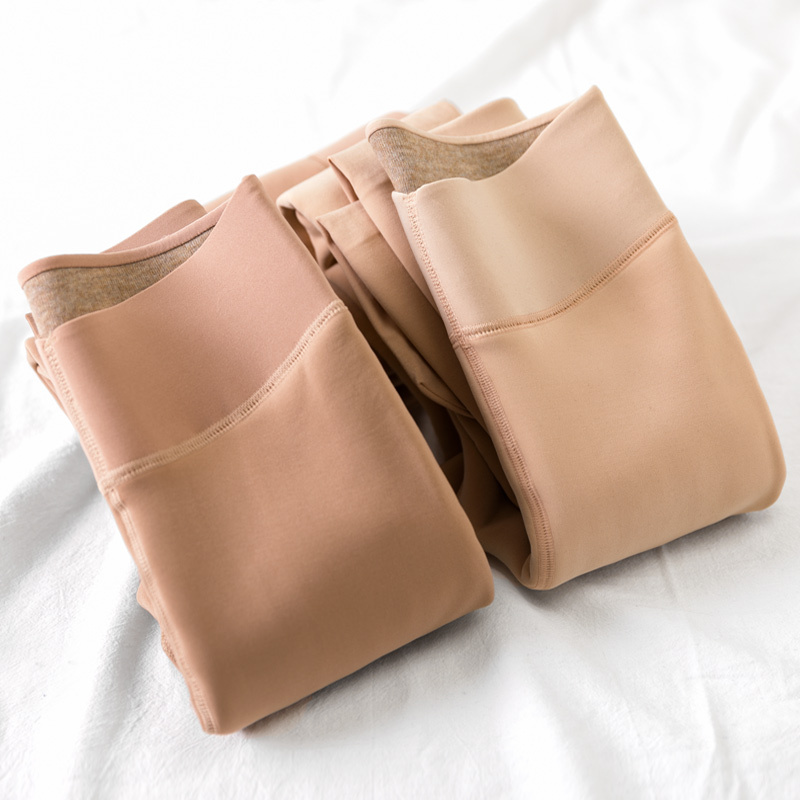 秋冬光腿加绒打底裤深肤色深肉色