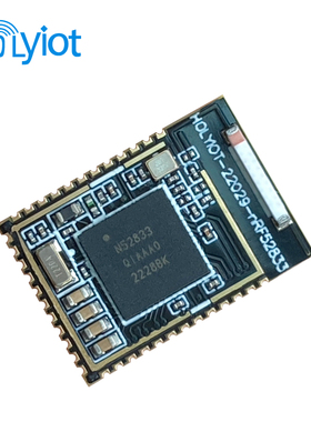 Nordic nRF52833蓝牙模块BLE5.3多IO口多协议陶瓷天线二次开发