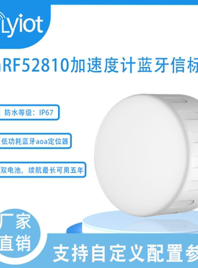 nRF52810可编程蓝牙信标ibeacon加速度计eddystone双电池长寿命