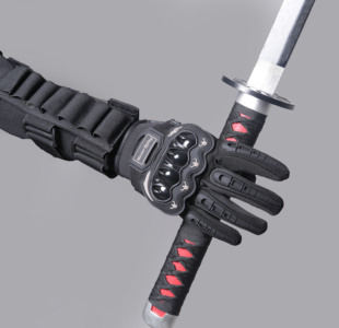 小众暗黑系黑武士重工业机械潮牌机能工装机车骑行装备触屏手套