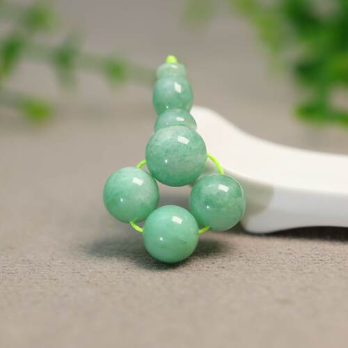 天然A货翡翠素面圆珠三通佛头
