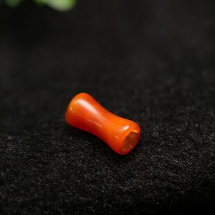 特价创汇期红色天然老玛瑙柱形管珠桶珠