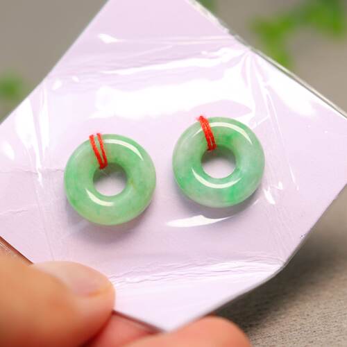 飘阳绿缅甸天然A货翡翠小环