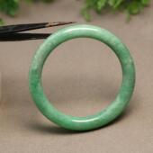 特价 D932 58号圈口满绿天然A货翡翠圆条手镯