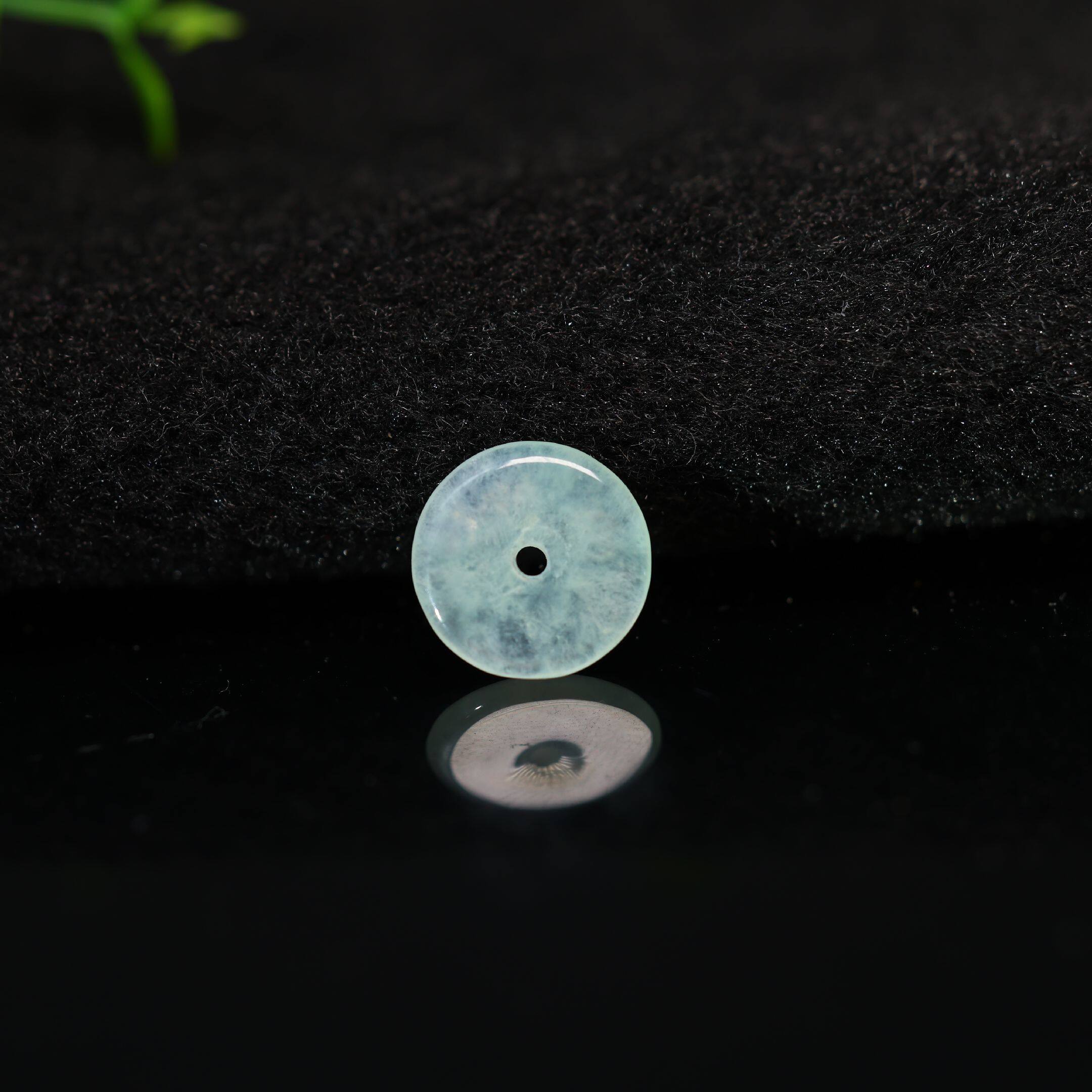 冰种缅甸天然A货翡翠小平安扣