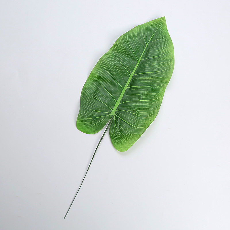 仿真植物绿植装饰品盆栽插花配材假花叶子拍照道具单片美人蕉叶