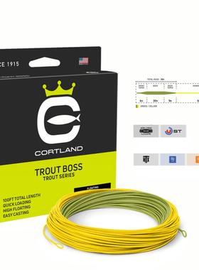 飞钓鳟鱼泛用主线重量前置进口飞蝇鱼线cortland耐拉鮰虹鳟鲑鱼