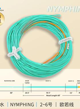双色浮水飞钓主线Nymph飞蝇鱼线欧若WF出口正变径25款鳟鱼麦凯诗