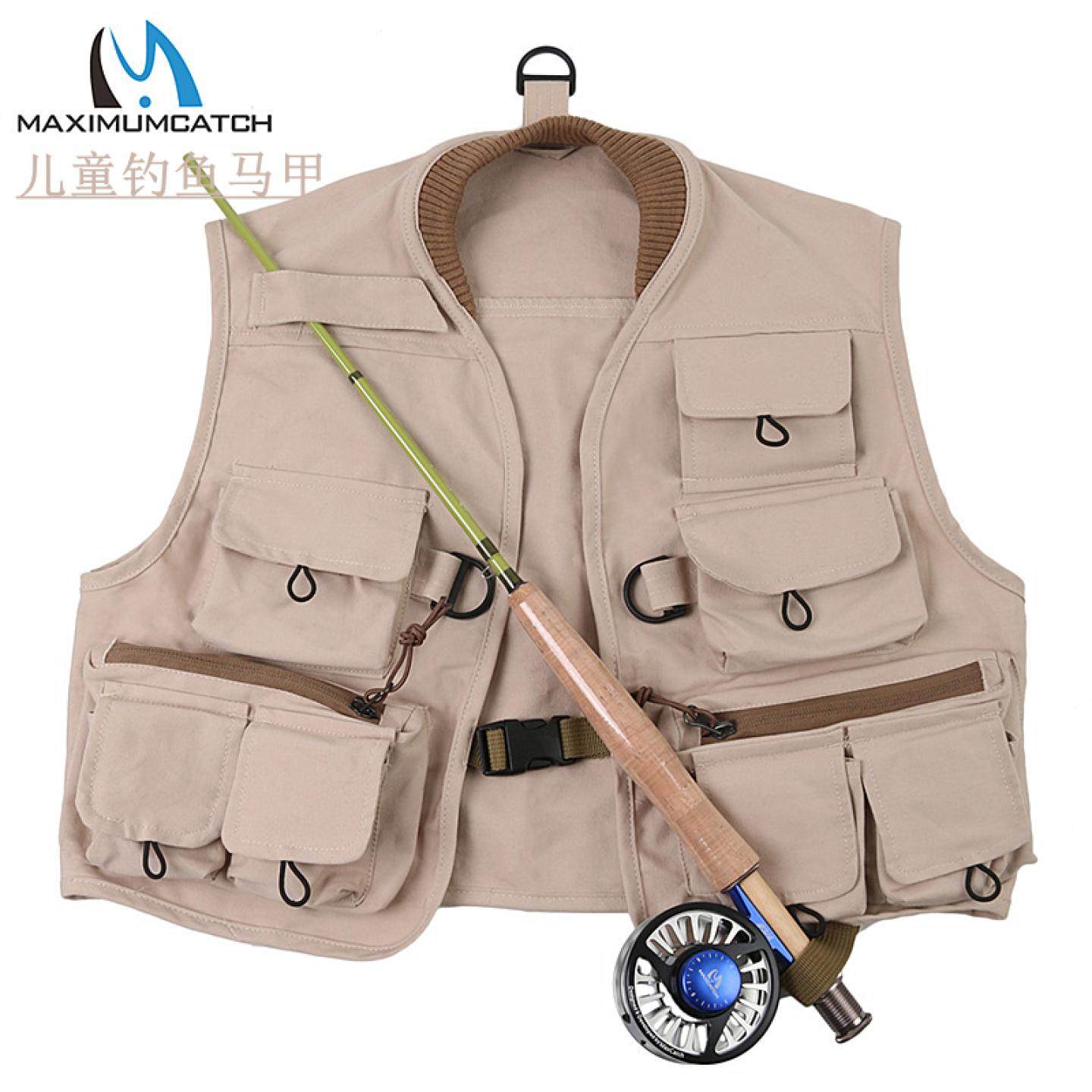 儿童钓鱼马甲青少年钓鱼服多功能男孩女孩夹克25款优惠新麦凯诗户外/登山/野营/旅行用品其他垂钓用品原图主图