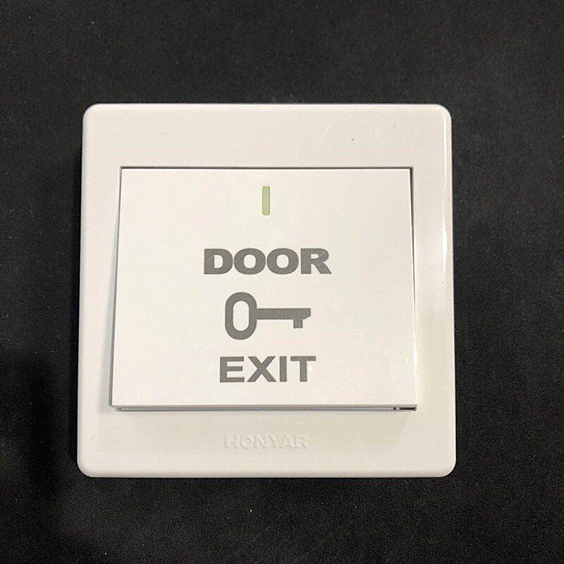 鸿雁开关插座86型门铃出门按钮门禁面板暗装自动复位按钮电铃开关