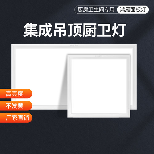 鸿雁led铝扣板防潮办公室厨卫灯