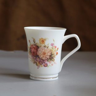 大号有耳陶瓷茶杯花茶红茶带把品茗杯白瓷200毫升咖啡杯创意定制