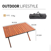 户外露营折叠桌子野餐桌便携桌子超轻摆摊桌铝合金蛋卷桌批发