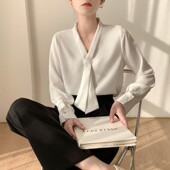 200斤 衬衫 胖mm大码 高级感职业衬衣女气质雪纺上衣设计感面试正装